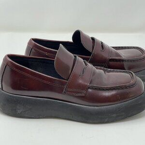 Vagabond Burgundy Leather Chunky Loafers Women’s Size 10 US / 40 EU